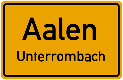 Straßenverzeichnis Aalen Unterrombach