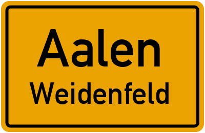 Straßenverzeichnis Aalen Weidenfeld