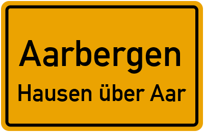Straßenverzeichnis Aarbergen Hausen über Aar