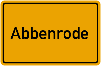 Ortsschild von Abbenrode in Sachsen-Anhalt
