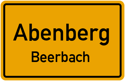 Ortsschild Abenberg Beerbach