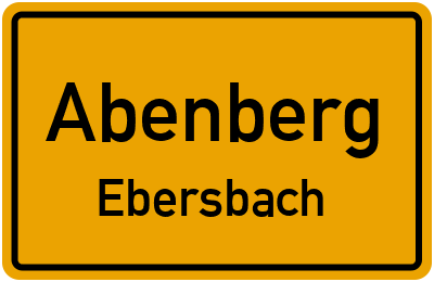 Straßenverzeichnis Abenberg Ebersbach