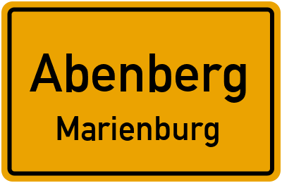 Ortsschild Abenberg Marienburg