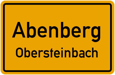 Ortsschild Abenberg Obersteinbach