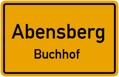 Ortsschild Abensberg Buchhof