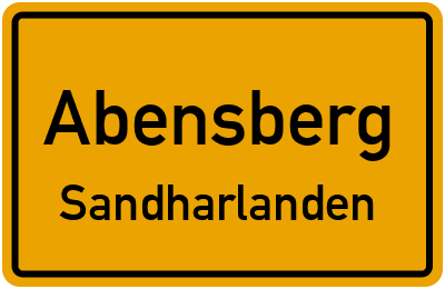 Ortsschild Abensberg Sandharlanden