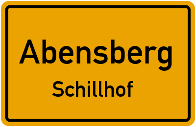 Ortsschild Abensberg Schillhof