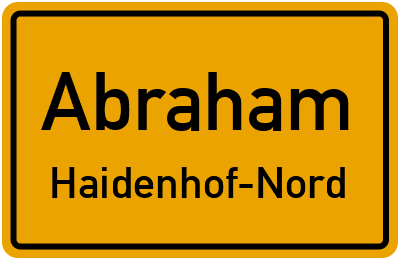 Straßenverzeichnis Abraham Haidenhof-Nord
