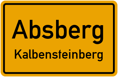Ortsschild Absberg Kalbensteinberg
