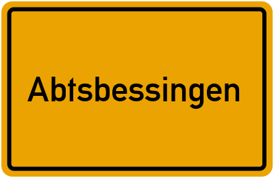 Ortsschild von Gemeinde Abtsbessingen in Thüringen