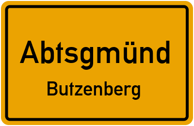 Straßenverzeichnis Abtsgmünd Butzenberg