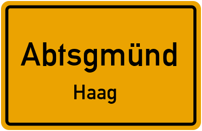 Straßenverzeichnis Abtsgmünd Haag