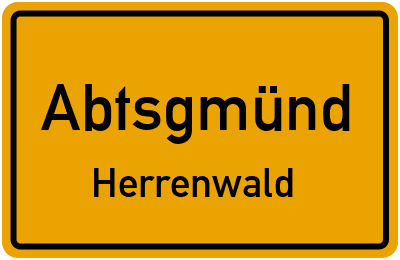 Straßenverzeichnis Abtsgmünd Herrenwald