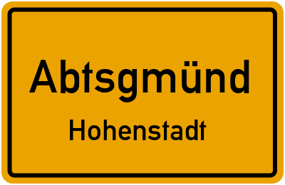 Straßenverzeichnis Abtsgmünd Hohenstadt