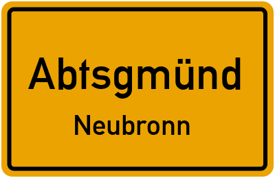 Straßenverzeichnis Abtsgmünd Neubronn
