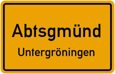 Straßenverzeichnis Abtsgmünd Untergröningen