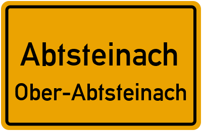 Ortsschild Abtsteinach Ober-Abtsteinach