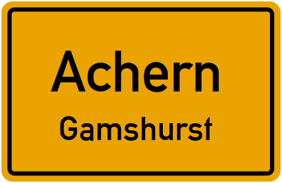 Straßenverzeichnis Achern Gamshurst