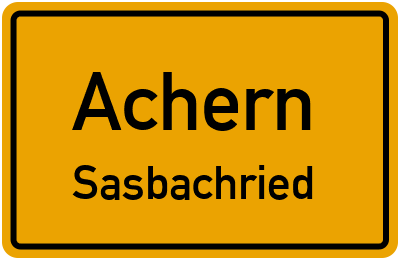 Ortsschild Achern Sasbachried