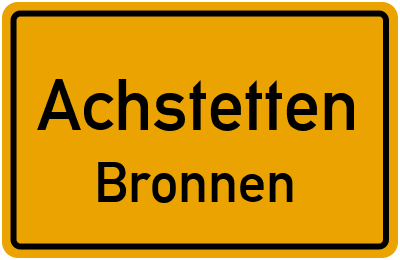 Straßenverzeichnis Achstetten Bronnen
