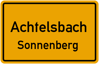 Straßenverzeichnis Achtelsbach Sonnenberg