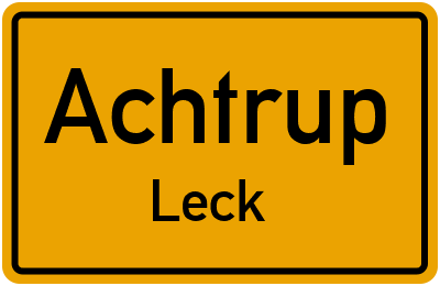 Straßenverzeichnis Achtrup Leck