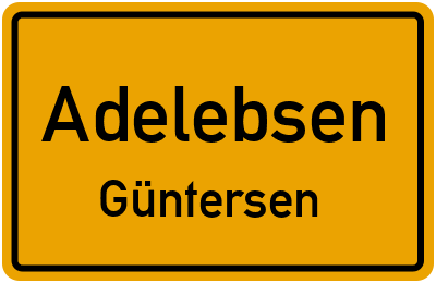 Straßenverzeichnis Adelebsen Güntersen