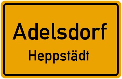 Ortsschild Adelsdorf Heppstädt