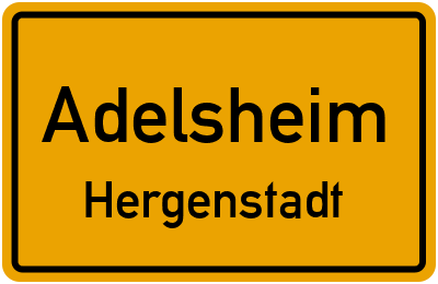 Ortsschild Adelsheim Hergenstadt