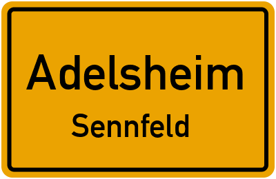 Ortsschild Adelsheim Sennfeld