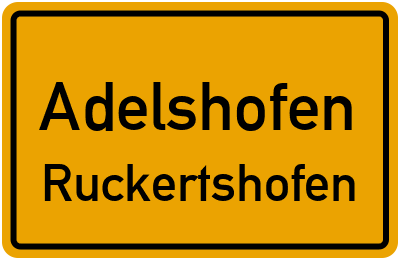 Straßenverzeichnis Adelshofen Ruckertshofen