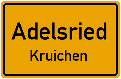 Straßenverzeichnis Adelsried Kruichen
