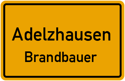Ortsschild Adelzhausen Brandbauer
