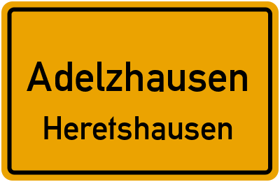 Ortsschild Adelzhausen Heretshausen