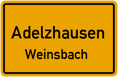 Ortsschild Adelzhausen Weinsbach