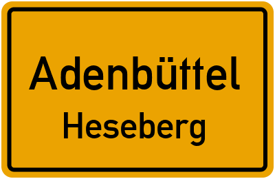 Ortsschild Adenbüttel Heseberg