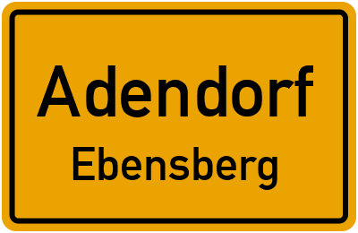 Straßenverzeichnis Adendorf Ebensberg