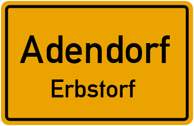 Ortsschild Adendorf Erbstorf