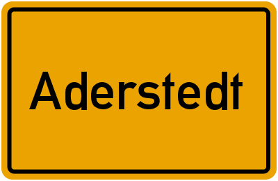 Ortsschild von Aderstedt in Sachsen-Anhalt