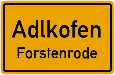 Straßenverzeichnis Adlkofen Forstenrode
