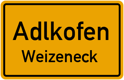 Straßenverzeichnis Adlkofen Weizeneck
