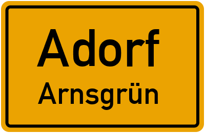 Straßenverzeichnis Adorf Arnsgrün