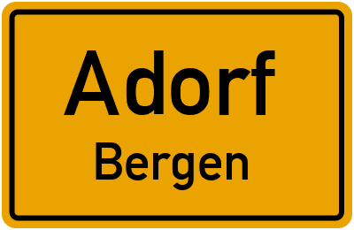 Straßenverzeichnis Adorf Bergen