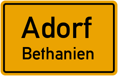 Straßenverzeichnis Adorf Bethanien