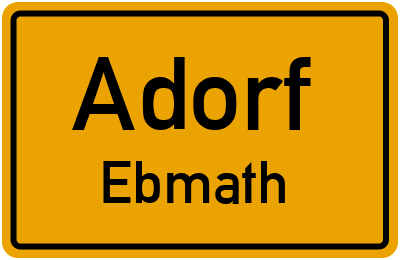 Straßenverzeichnis Adorf Ebmath