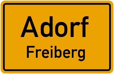 Straßenverzeichnis Adorf Freiberg