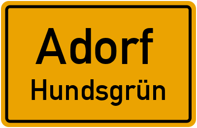 Straßenverzeichnis Adorf Hundsgrün