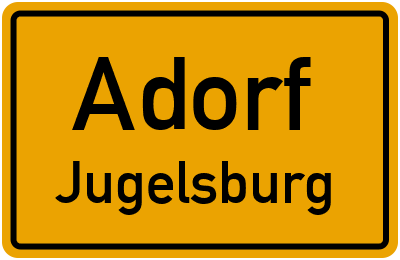 Straßenverzeichnis Adorf Jugelsburg