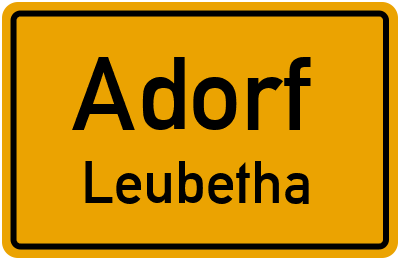 Straßenverzeichnis Adorf Leubetha