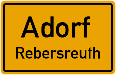 Straßenverzeichnis Adorf Rebersreuth